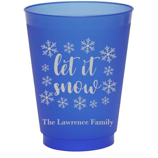 Let It Snow Colored Shatterproof Cups